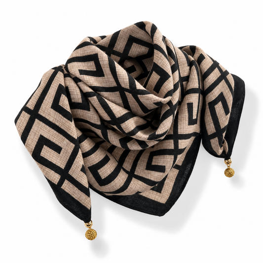 Magnetic Neck-Wrap Square Scarf